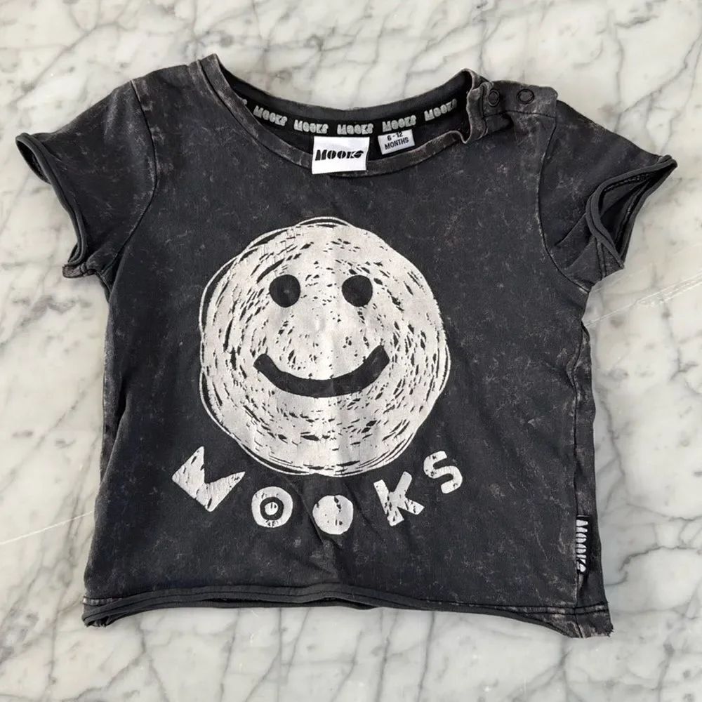 Mooks Smiley Tee Sz 6-12 Mo